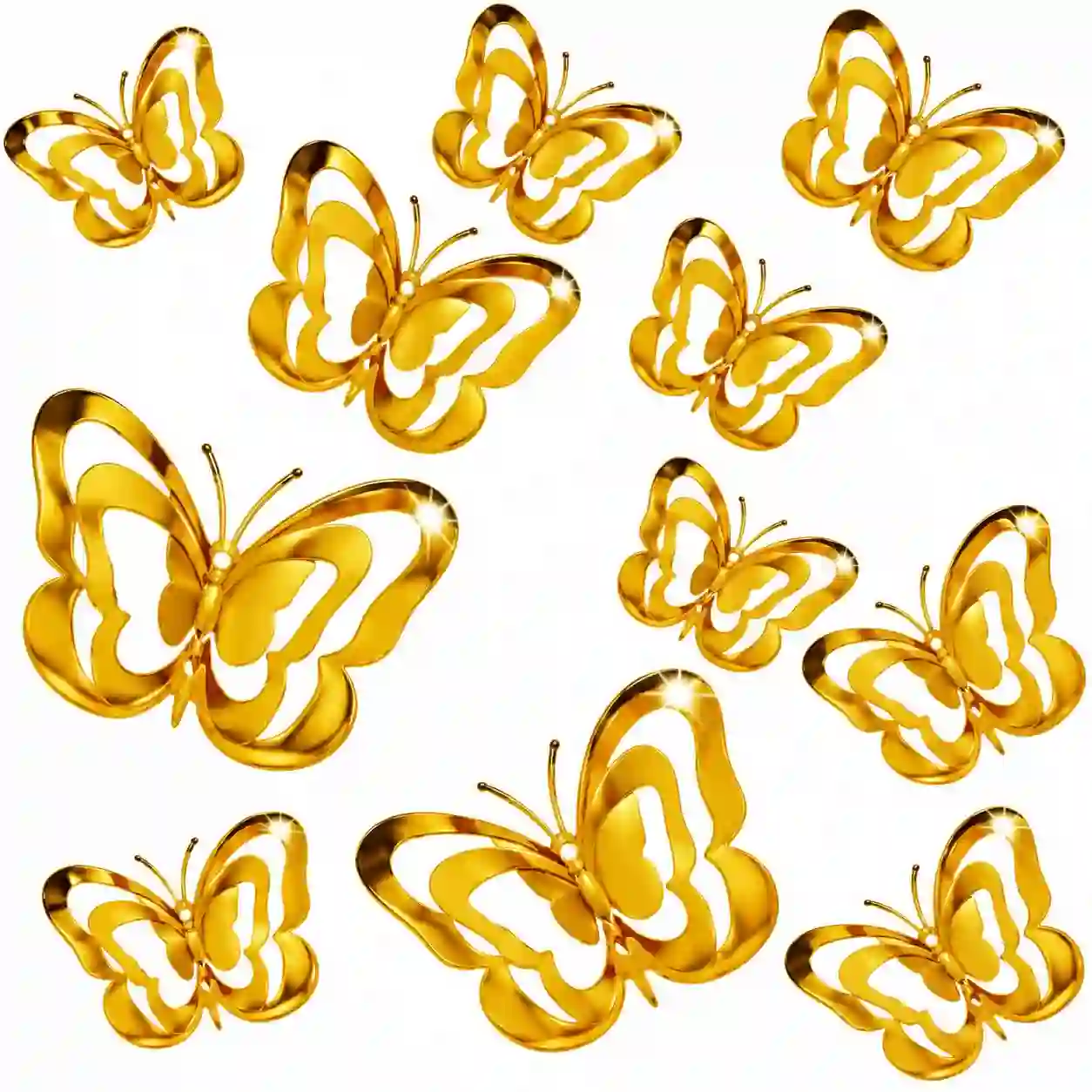 Butterfly Golden Stickers